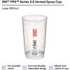 image3M PPS Series 20 Vented Spray Cups 135 fl oz 26362 Midi Ready to use to Mix and Spray for Automotive Paint Cars Furniture House and More 50 Cups Per PackLarge