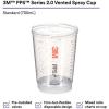 image3M PPS Series 20 Vented Spray Cups 135 fl oz 26362 Midi Ready to use to Mix and Spray for Automotive Paint Cars Furniture House and More 50 Cups Per PackStandard