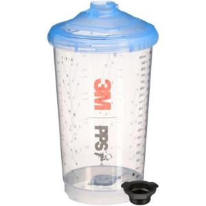 image3M PPS Series 20 Vented Spray Cup Kit Large 26164 Ready to Use Vented Cup Includes 321 fl oz Cup Lids with a 125 Micron Filter Built in for Easytouse for Automotive321 Ounces