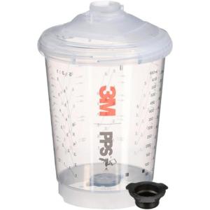 image3M PPS Series 20 Vented Spray Cup Kit Large 26164 Ready to Use Vented Cup Includes 321 fl oz Cup Lids with a 125 Micron Filter Built in for Easytouse for AutomotiveStandard