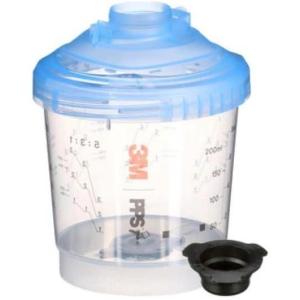 image3M PPS Series 20 Vented Spray Cup Kit Large 26164 Ready to Use Vented Cup Includes 321 fl oz Cup Lids with a 125 Micron Filter Built in for Easytouse for AutomotiveMini