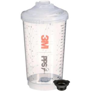 image3M PPS Series 20 Vented Spray Cup Kit Large 26164 Ready to Use Vented Cup Includes 321 fl oz Cup Lids with a 125 Micron Filter Built in for Easytouse for AutomotiveLarge