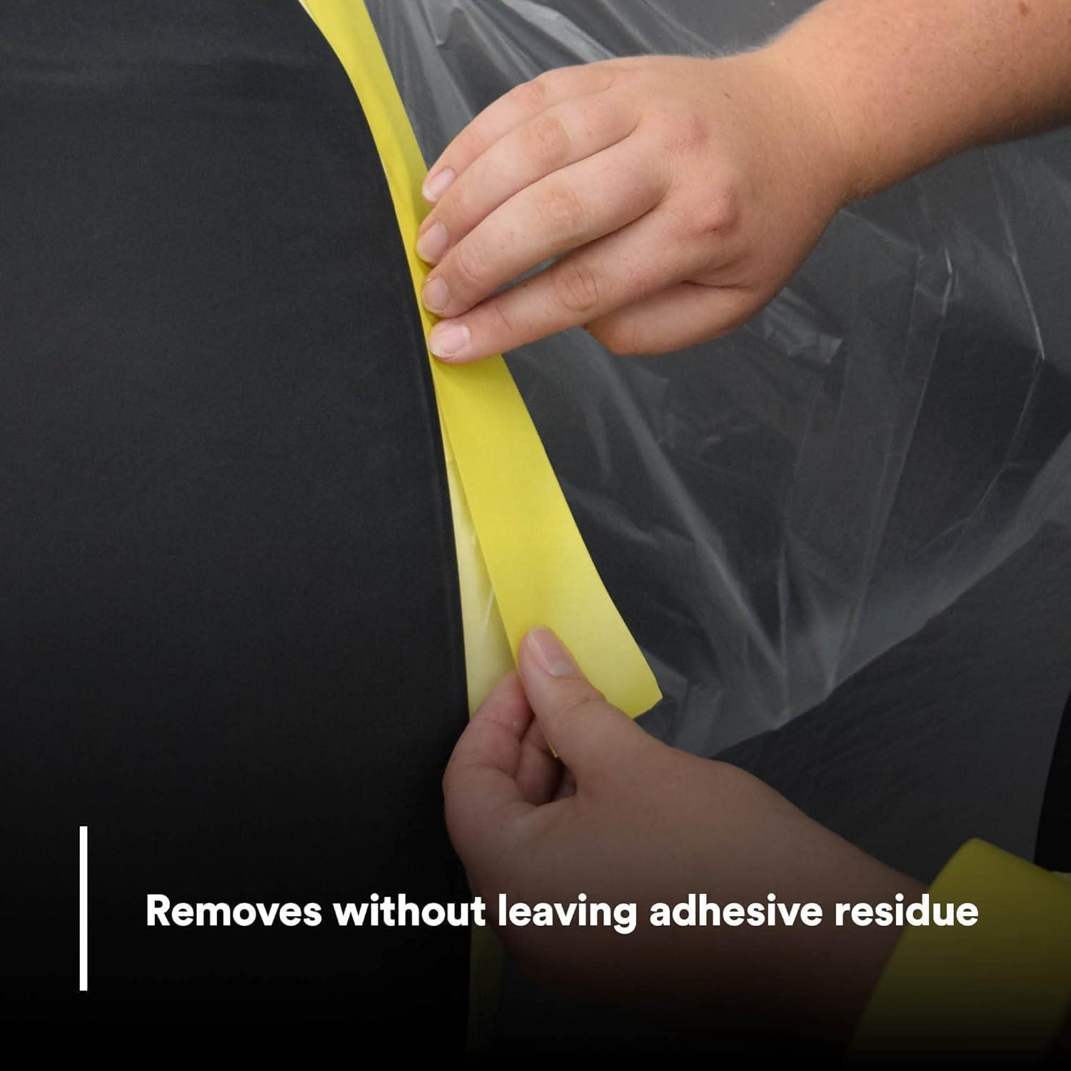 image3M Automotive Refinish Masking Tape 36 mm x 55 m Yellow 24 Pack  HighPerformance Tape for Precise Auto Painting and Detailing24