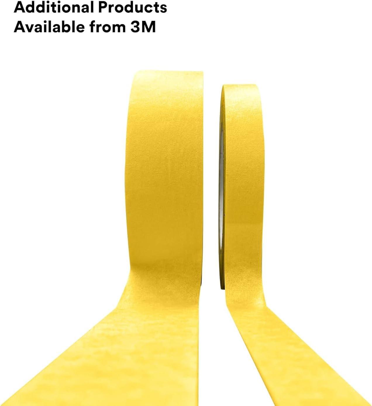 image3M Automotive Refinish Masking Tape 36 mm x 55 m Yellow 24 Pack  HighPerformance Tape for Precise Auto Painting and Detailing24