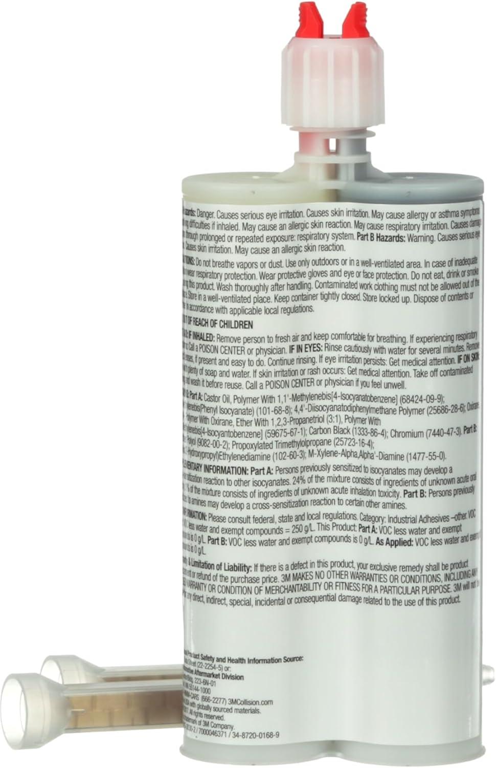 image3M SemiRigid Plastic Repair 04240 Strong Adhesion Long Lasting Fast Curing Dual Syringe 200 mL Cartridge