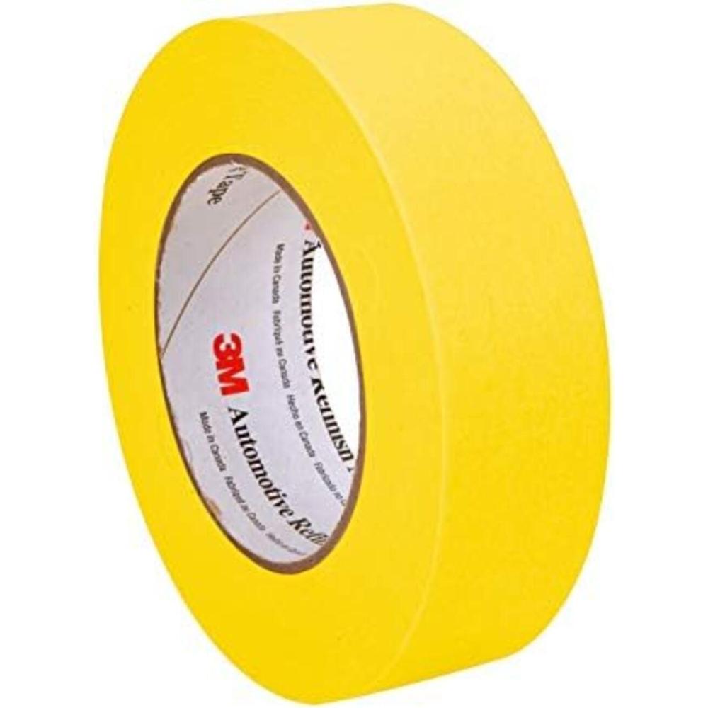 image3M Automotive Refinish Masking Tape 36 mm x 55 m Yellow 24 Pack  HighPerformance Tape for Precise Auto Painting and Detailing24