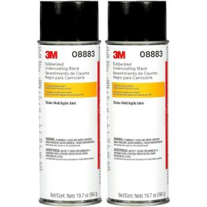 image3M Rubberized Undercoating Aerosol Spray 08883 197 oz Textured Finish AntiCorrosive MultiPurpose for Automotive Cars Trucks and Recreational Vehicles Black197 Ounce Pack of 2