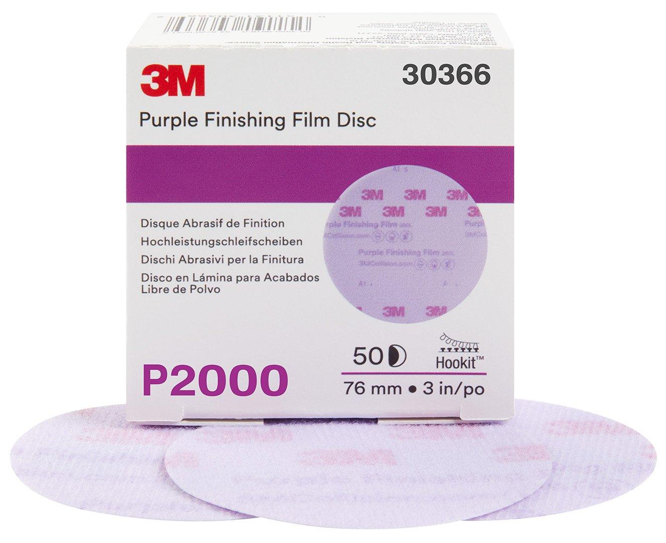 image3M 30371 Hookit Purple 3quot P600 Grit Finishing Film Disc3