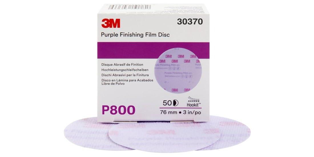 image3M 30371 Hookit Purple 3quot P600 Grit Finishing Film Disc3