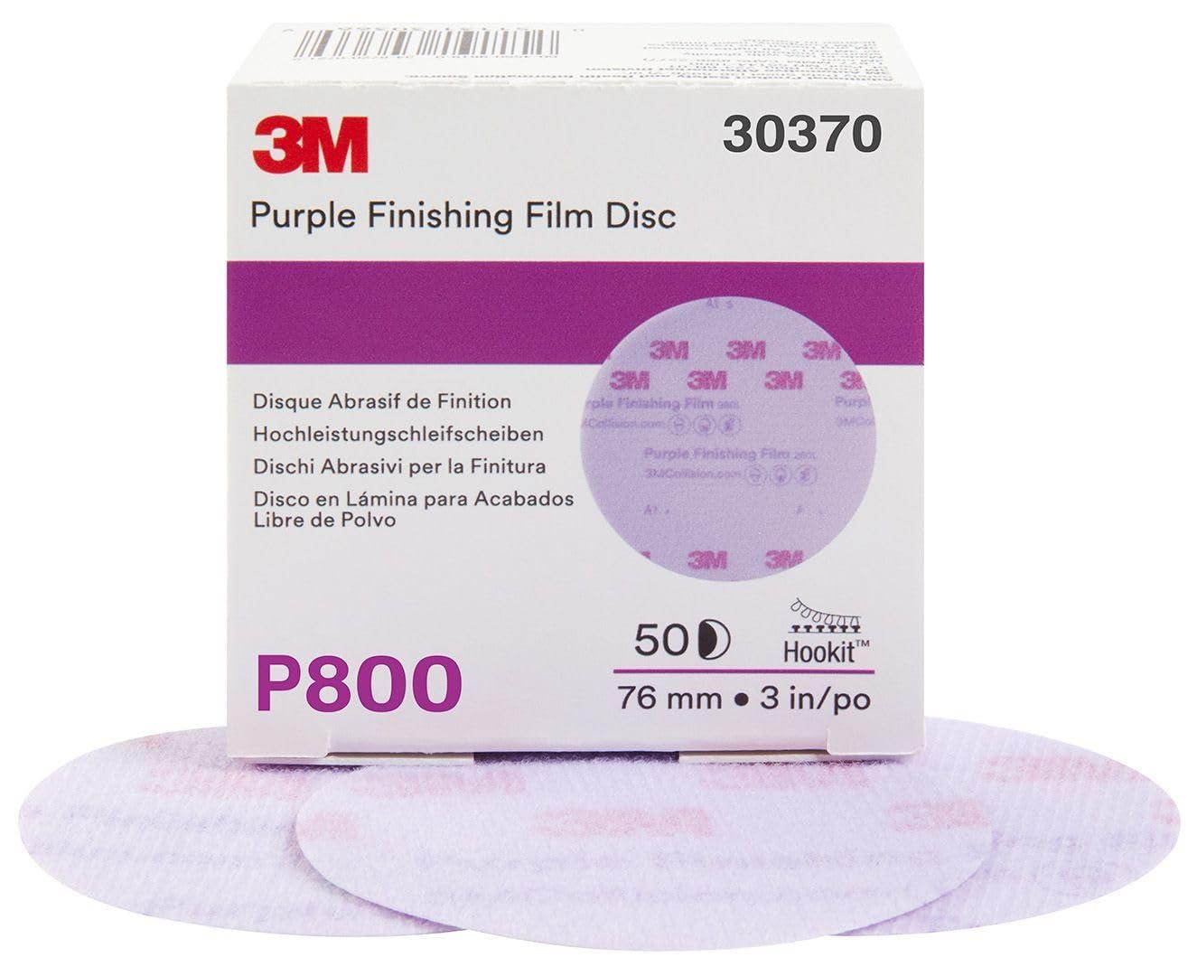 image3M 30371 Hookit Purple 3quot P600 Grit Finishing Film Disc3