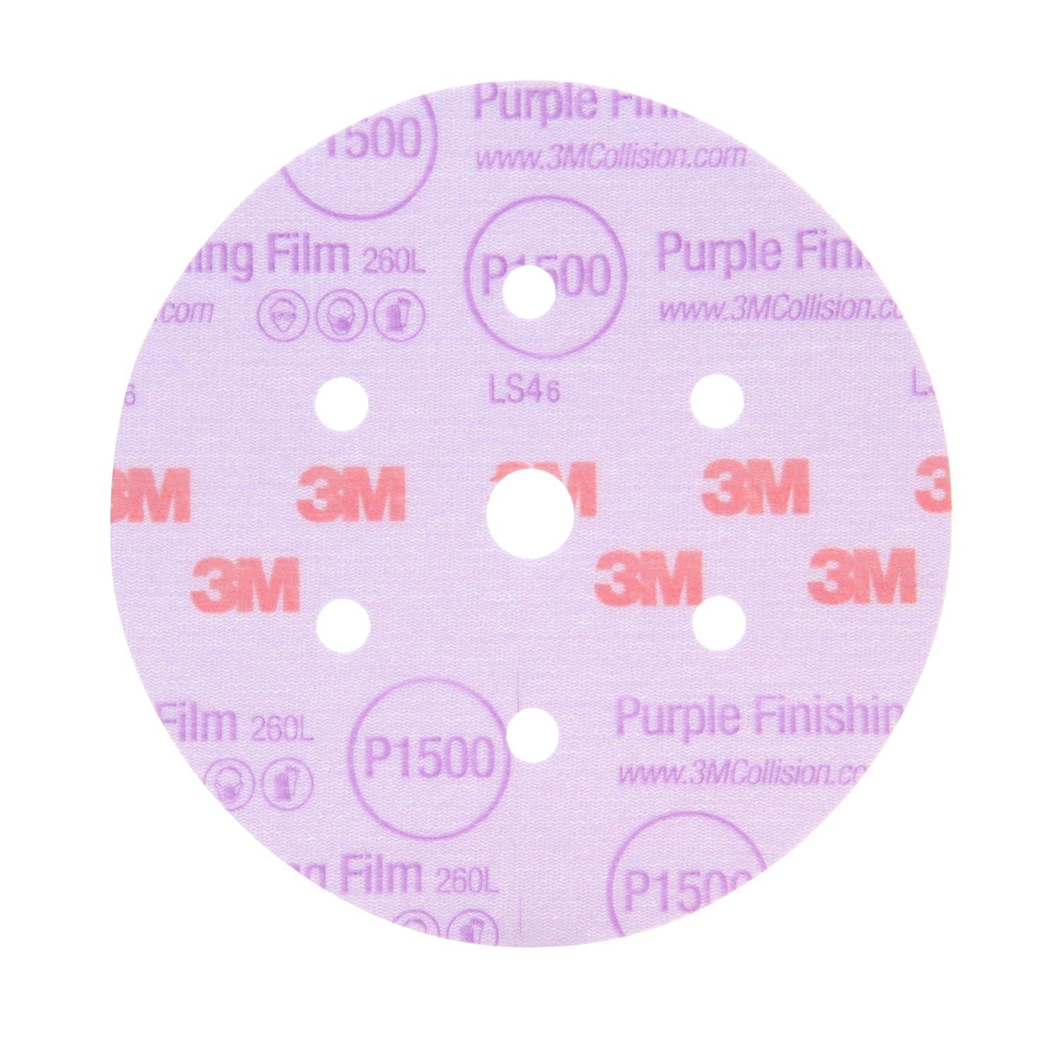 image3M 30371 Hookit Purple 3quot P600 Grit Finishing Film Disc3