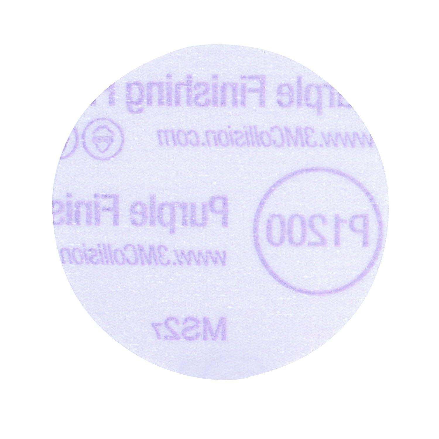 image3M 30371 Hookit Purple 3quot P600 Grit Finishing Film Disc3