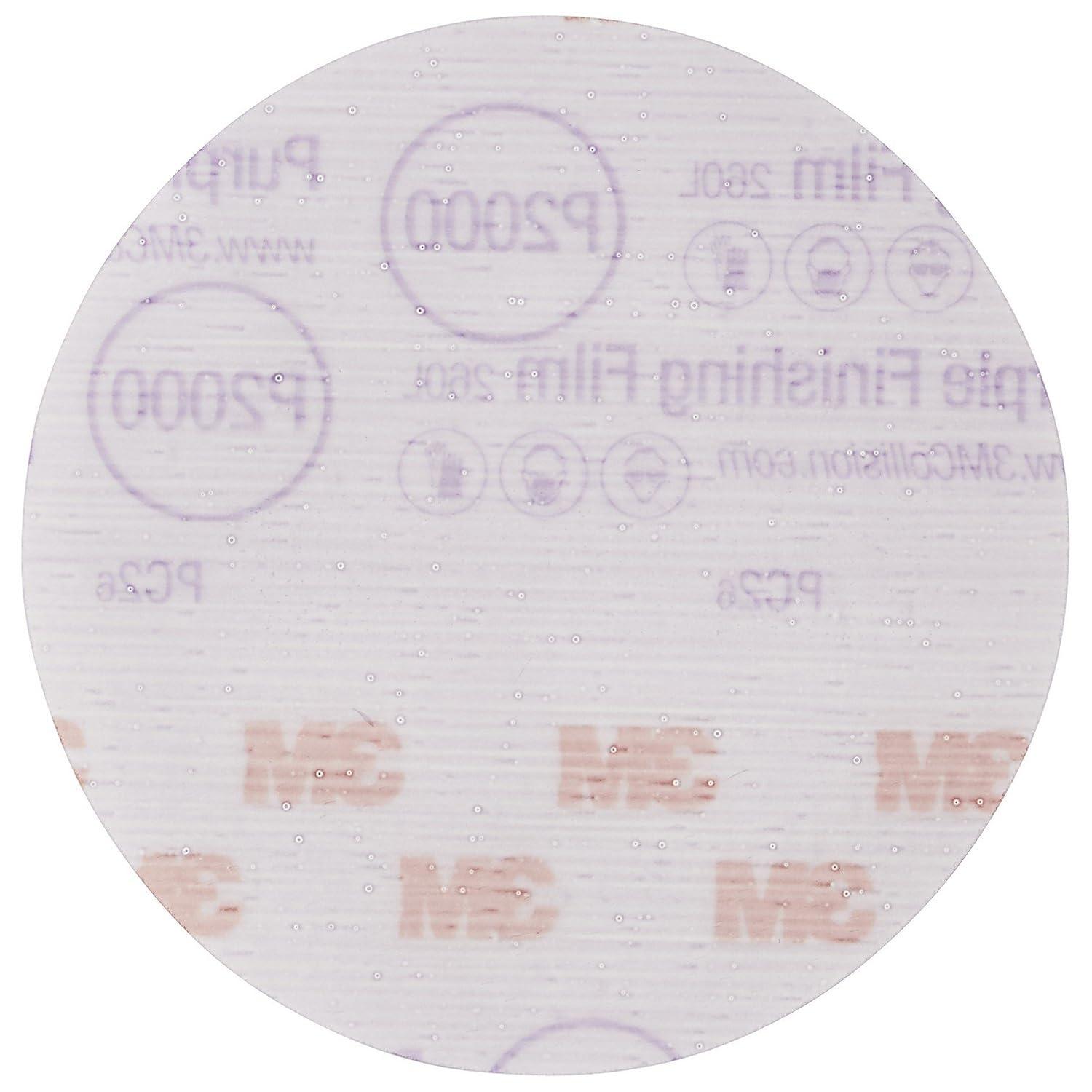 image3M 30371 Hookit Purple 3quot P600 Grit Finishing Film Disc5