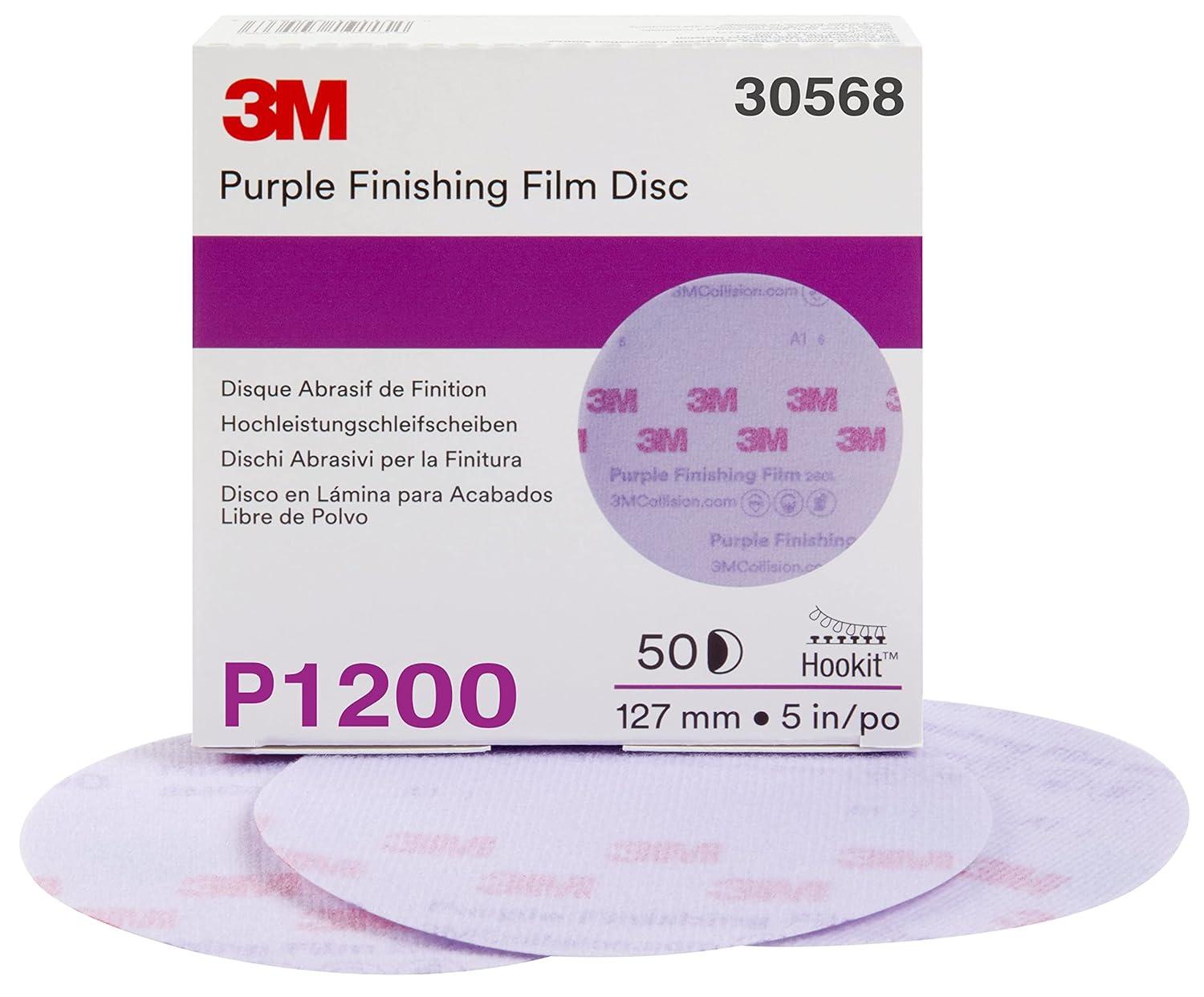 image3M 30371 Hookit Purple 3quot P600 Grit Finishing Film Disc5