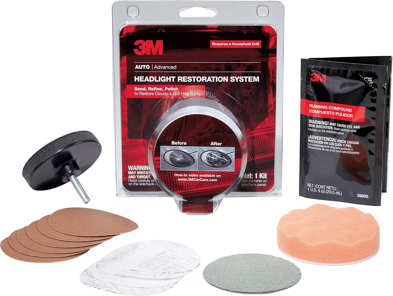 image3M 39008 Headlight Lens Restoration System  Case of 43M 39008  4 Pack