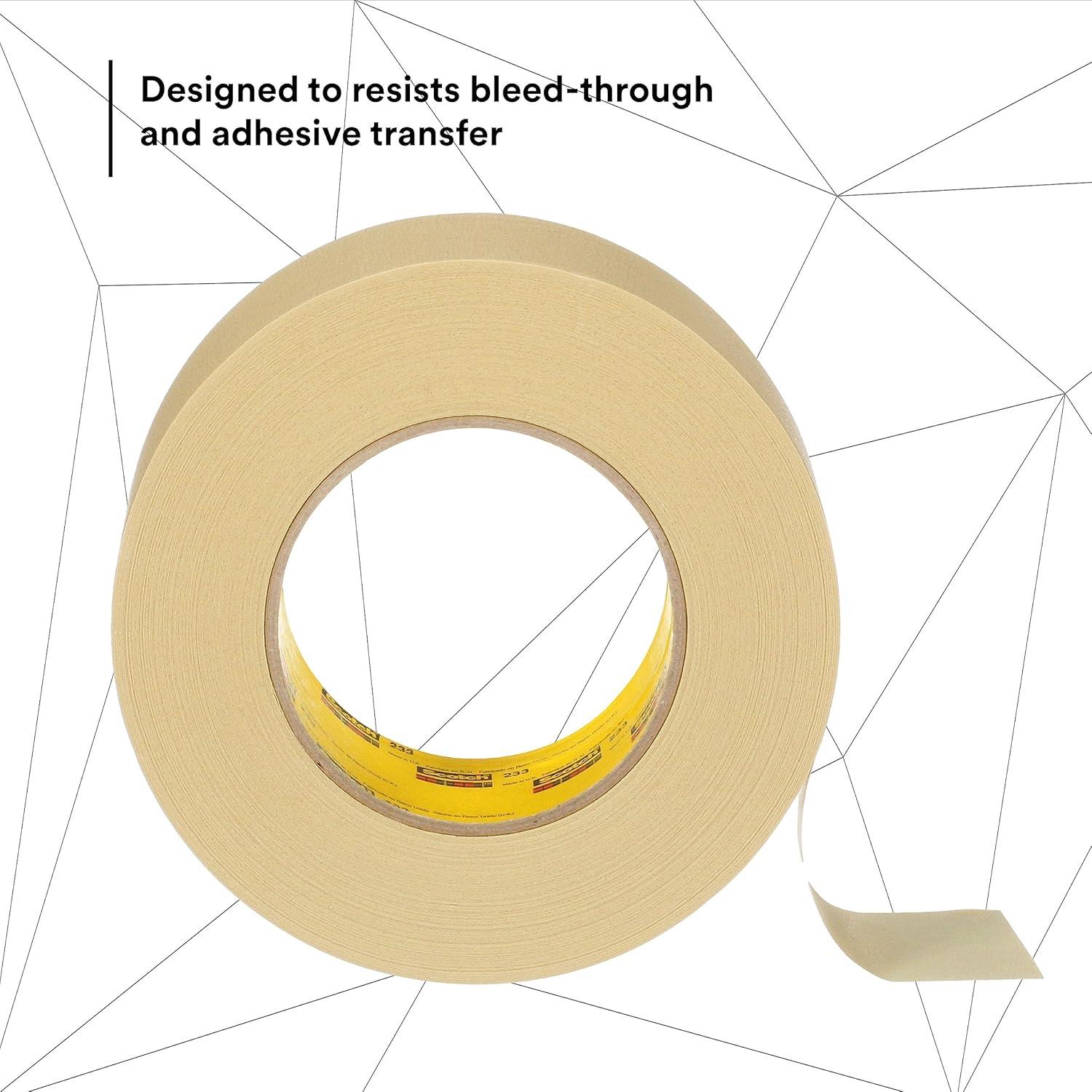 image3M Automotive Masking Tape 2308 06548 Crepe Backed Easy Adhesive Minimal Residue 48 mm x 55 m 24Case48 mm x 55 m