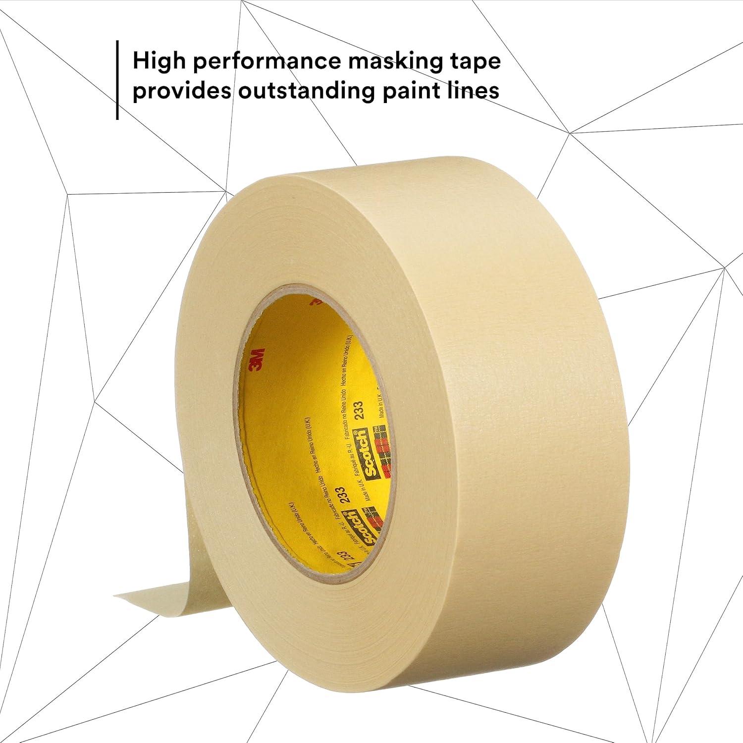 image3M Automotive Masking Tape 2308 06548 Crepe Backed Easy Adhesive Minimal Residue 48 mm x 55 m 24Case48 mm x 55 m