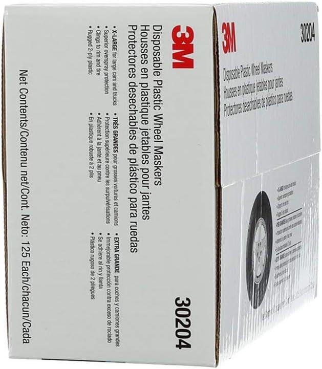 image3M Disposable Plastic Wheel Maskers 30204 XLarge 125 per box 1 box per case1 Count Pack of 1