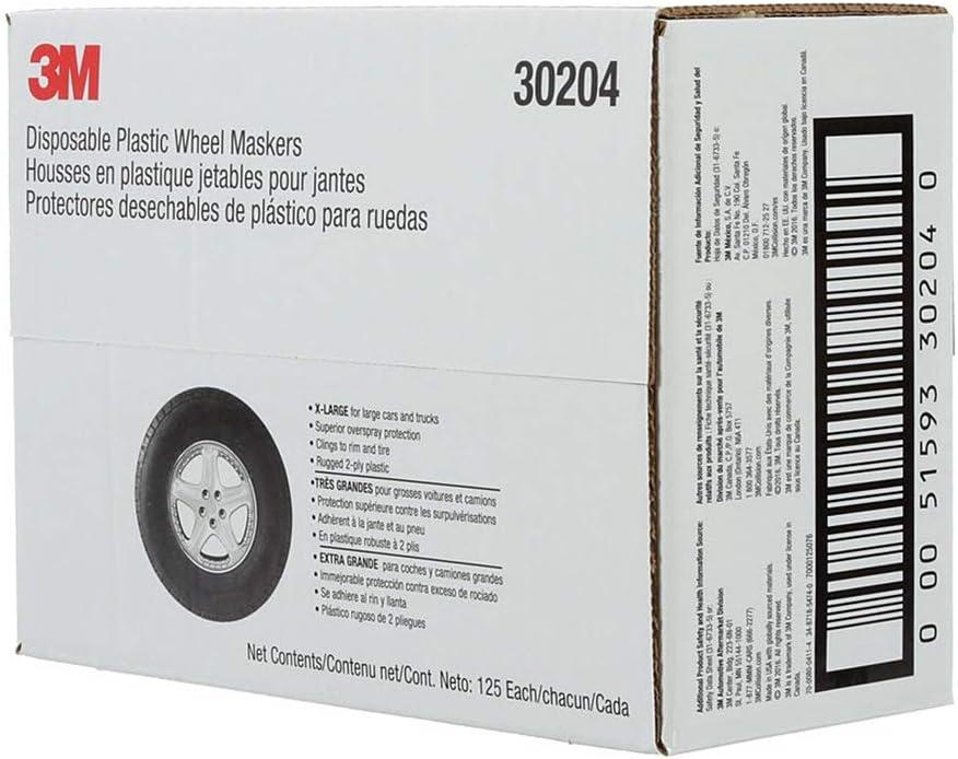 image3M Disposable Plastic Wheel Maskers 30204 XLarge 125 per box 1 box per case1 Count Pack of 1