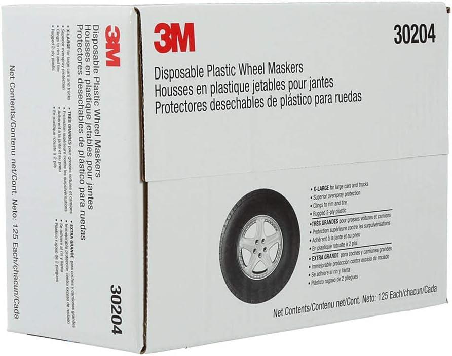 image3M Disposable Plastic Wheel Maskers 30204 XLarge 125 per box 1 box per case1 Count Pack of 1