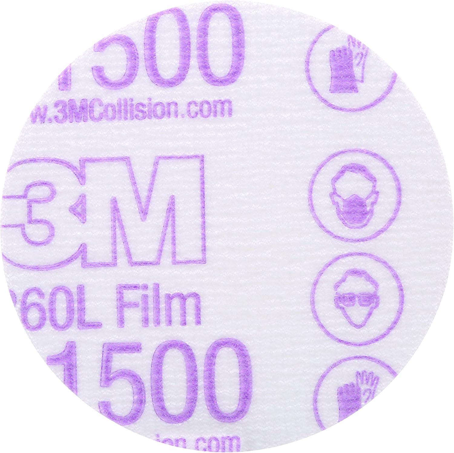 image3M Hookit Finishing Film Abrasive Disc 00971 6 in 600 Grade 100 Pack Clear Coat Sanding Paint Finishing Defect Removal Tear Resistant3