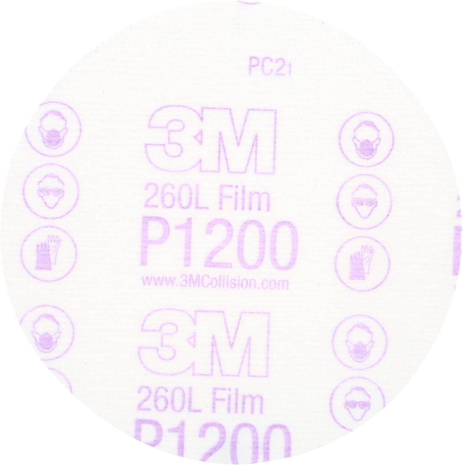 image3M Hookit Finishing Film Abrasive Disc 00971 6 in 600 Grade 100 Pack Clear Coat Sanding Paint Finishing Defect Removal Tear Resistant5