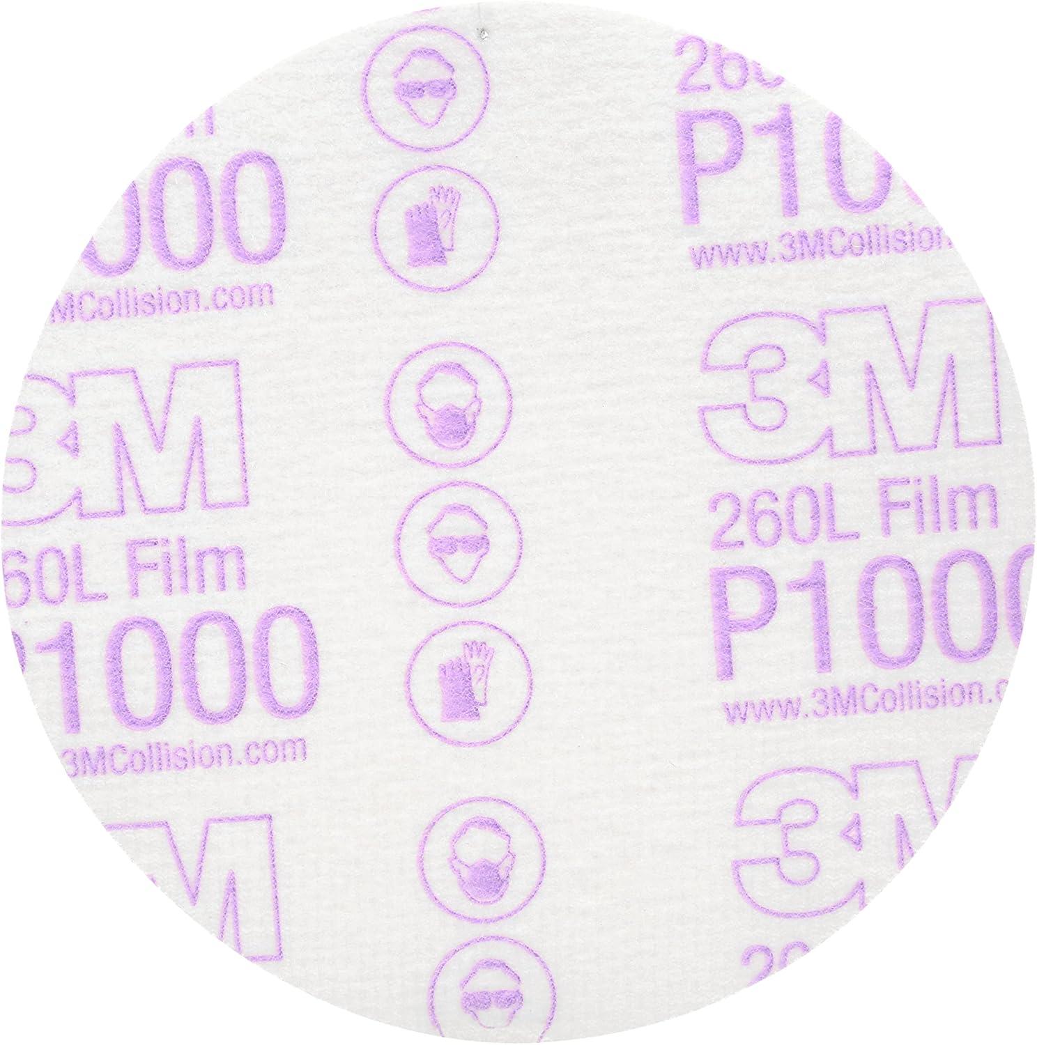 image3M Hookit Finishing Film Abrasive Disc 00971 6 in 600 Grade 100 Pack Clear Coat Sanding Paint Finishing Defect Removal Tear Resistant5