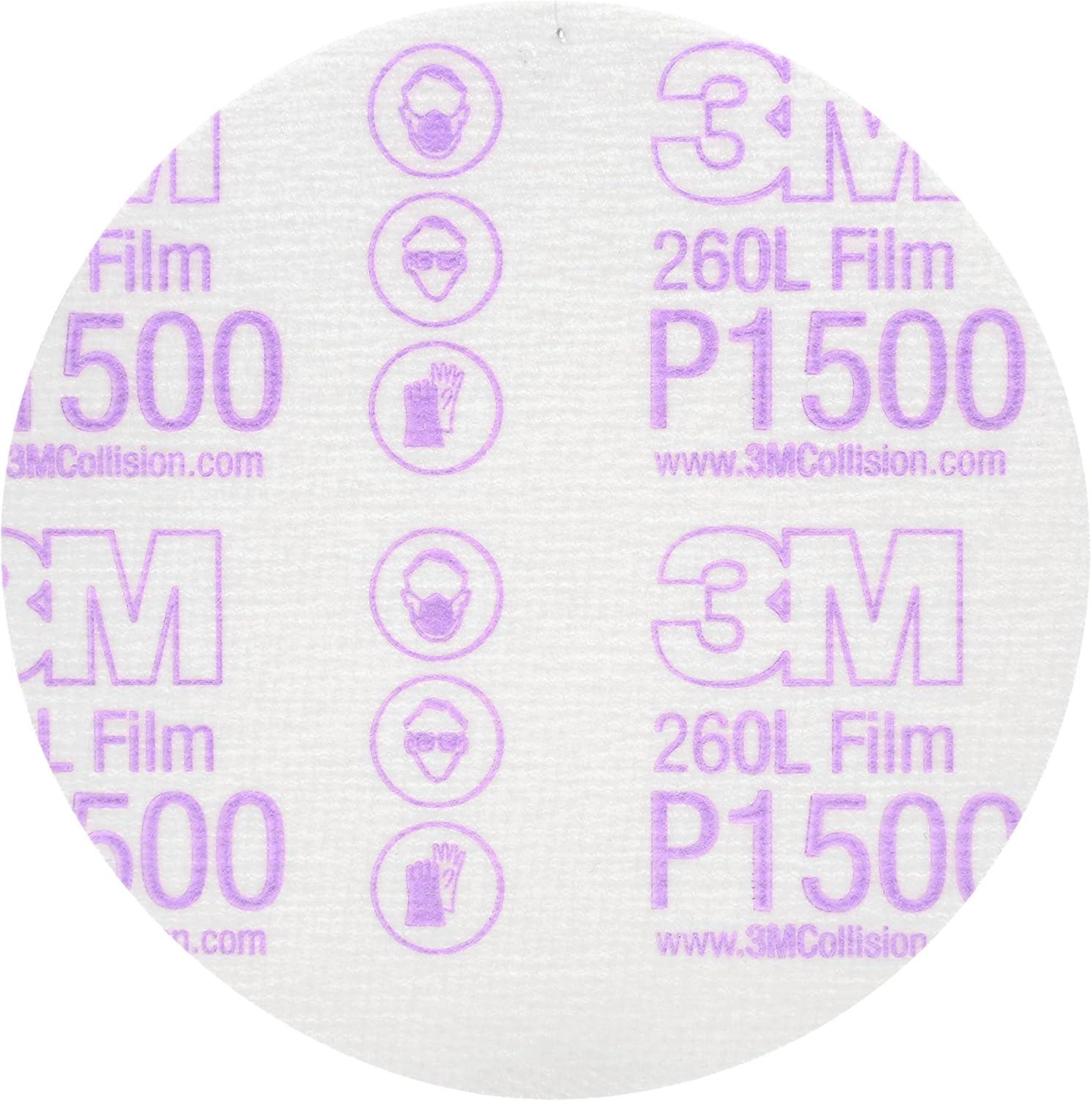 image3M Hookit Finishing Film Abrasive Disc 00971 6 in 600 Grade 100 Pack Clear Coat Sanding Paint Finishing Defect Removal Tear Resistant5