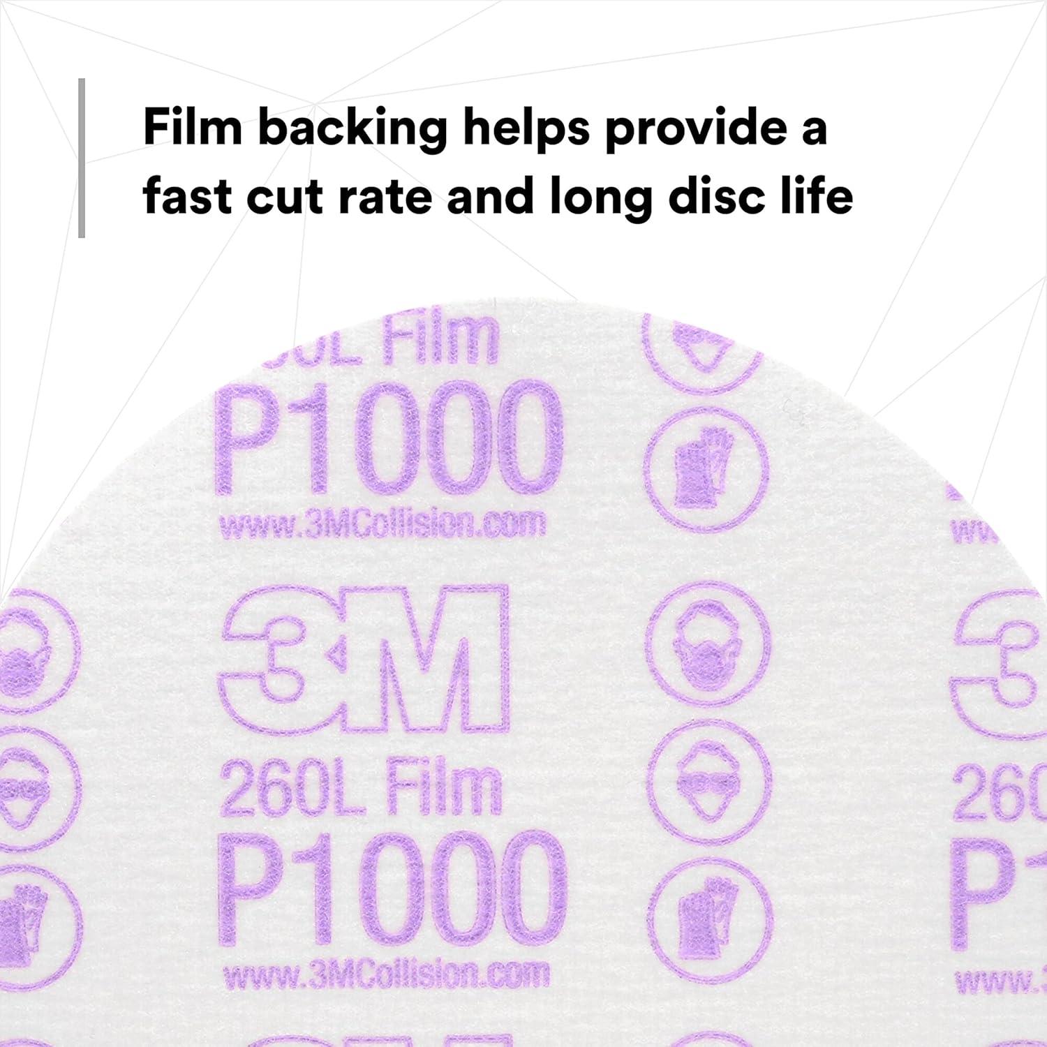 image3M Hookit Finishing Film Abrasive Disc 00971 6 in 600 Grade 100 Pack Clear Coat Sanding Paint Finishing Defect Removal Tear Resistant6