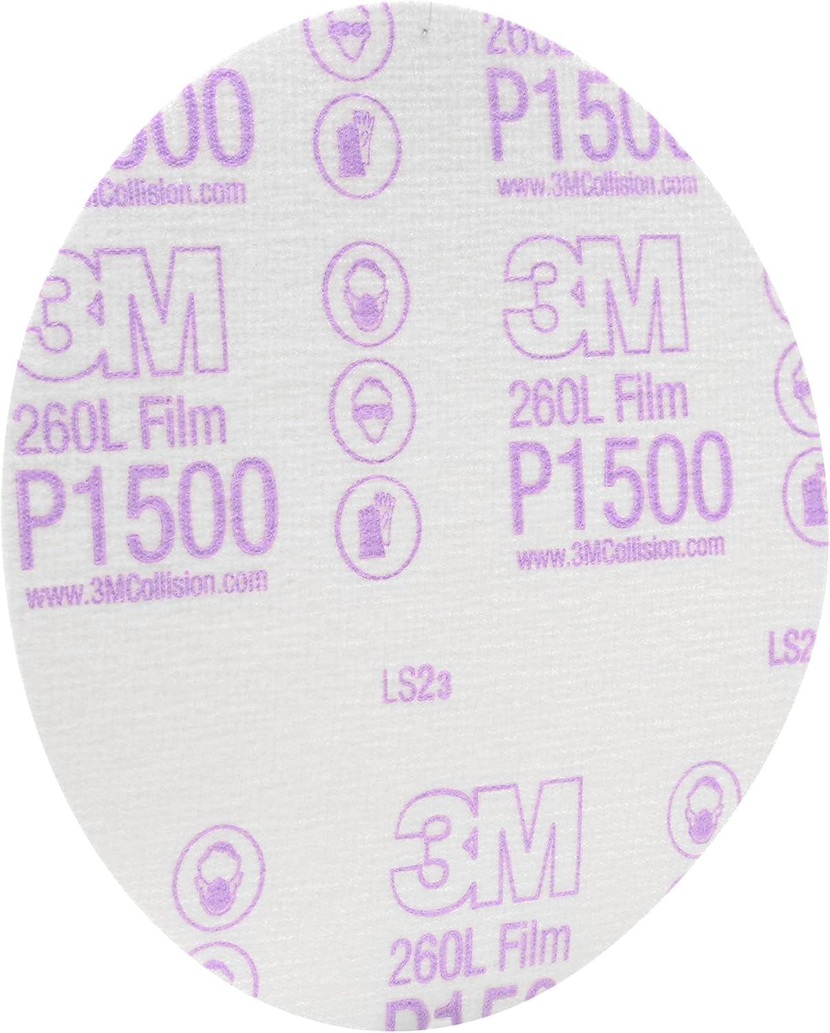 image3M Hookit Finishing Film Abrasive Disc 00971 6 in 600 Grade 100 Pack Clear Coat Sanding Paint Finishing Defect Removal Tear Resistant6