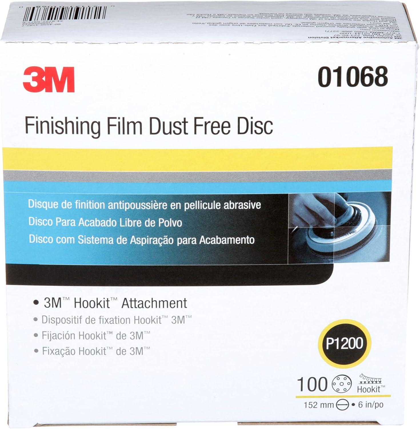 image3M Hookit Finishing Film Abrasive Disc 00971 6 in 600 Grade 100 Pack Clear Coat Sanding Paint Finishing Defect Removal Tear Resistant6