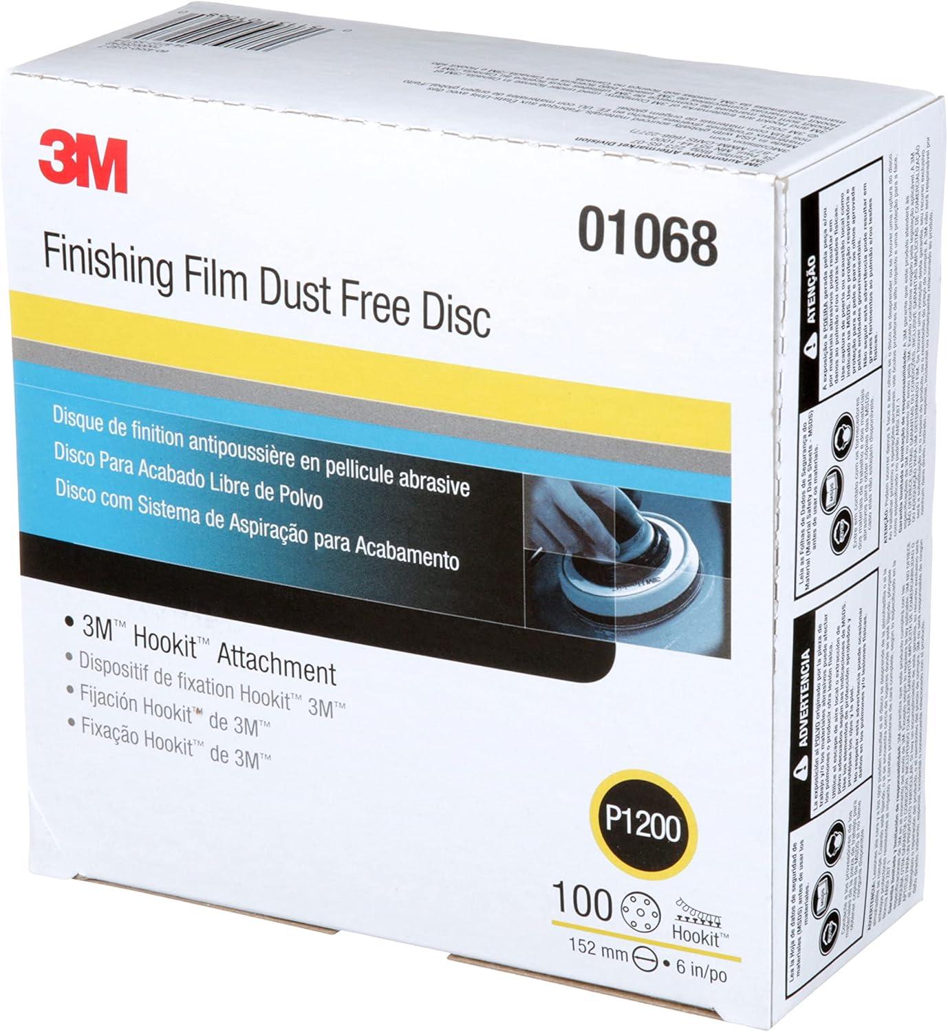 image3M Hookit Finishing Film Abrasive Disc 00971 6 in 600 Grade 100 Pack Clear Coat Sanding Paint Finishing Defect Removal Tear Resistant6