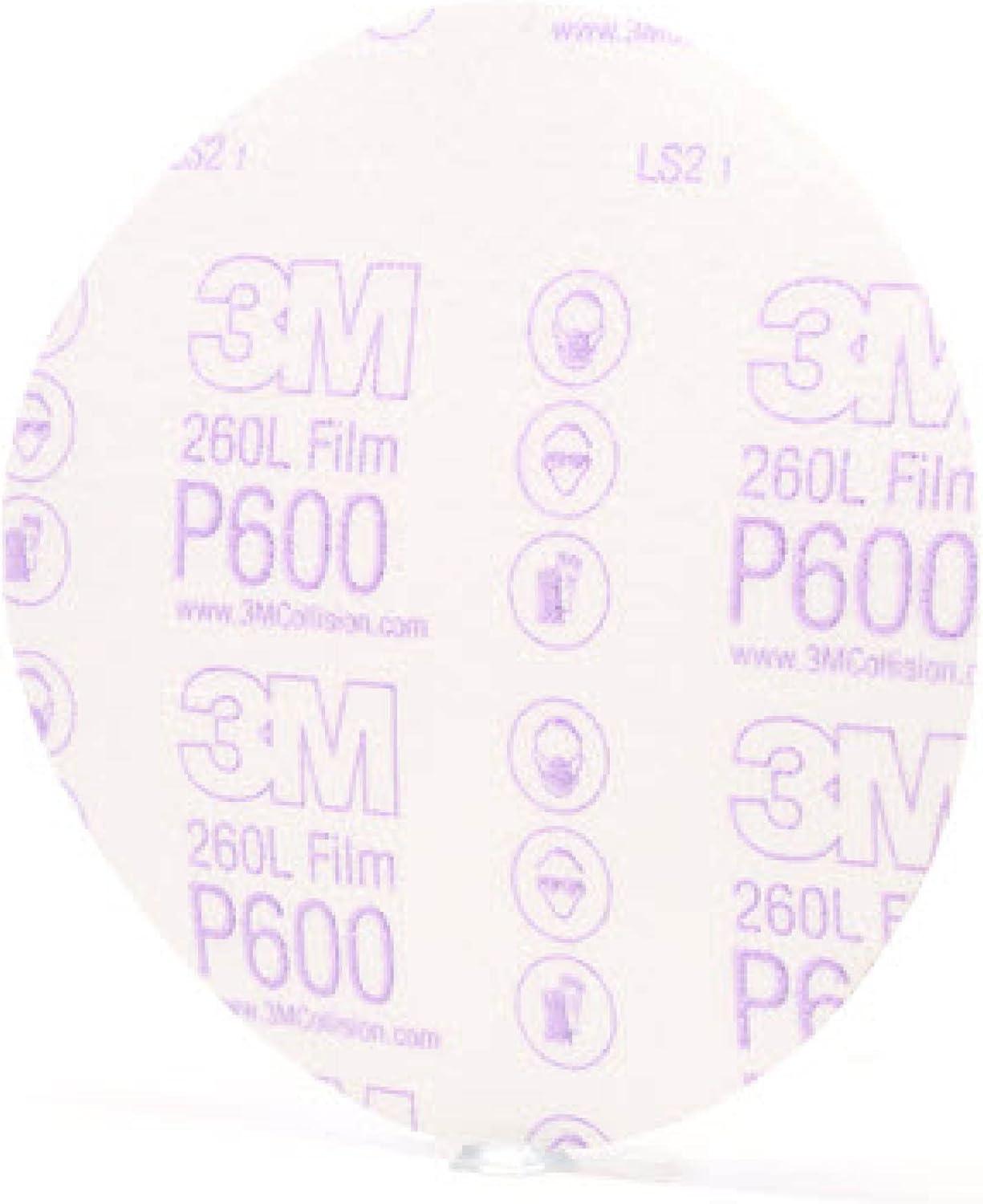 image3M Hookit Finishing Film Abrasive Disc 00971 6 in 600 Grade 100 Pack Clear Coat Sanding Paint Finishing Defect Removal Tear Resistant6