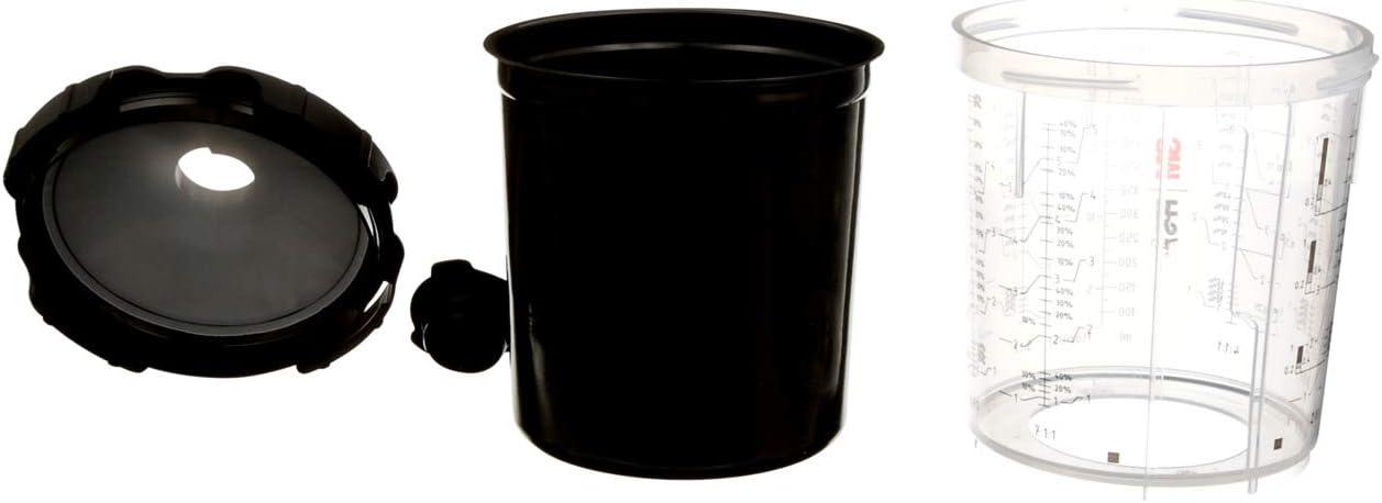 image3M PPS 20 Spray Gun System UV Kit with Cup Lids and Liners 20730 Standard 22 Ounces 125Micron Filter Shield Sensitive Material from UV Rays 1 Paint Cup 50 Disposable Lids and Liners 32 Seal125 Micron