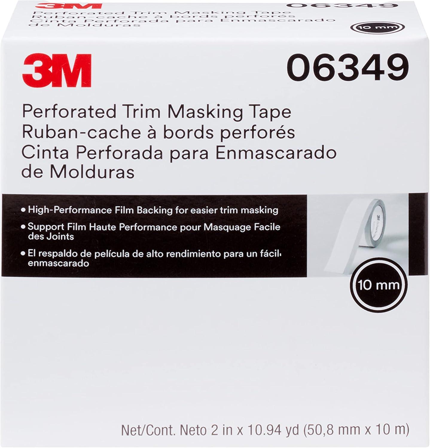 image3M Perforated Trim Masking Tape 06348 Molding Paint Protection Trim Lifting Tape Hand Tearing 15 mm Hard Band 508 mm x 10 m10 mm