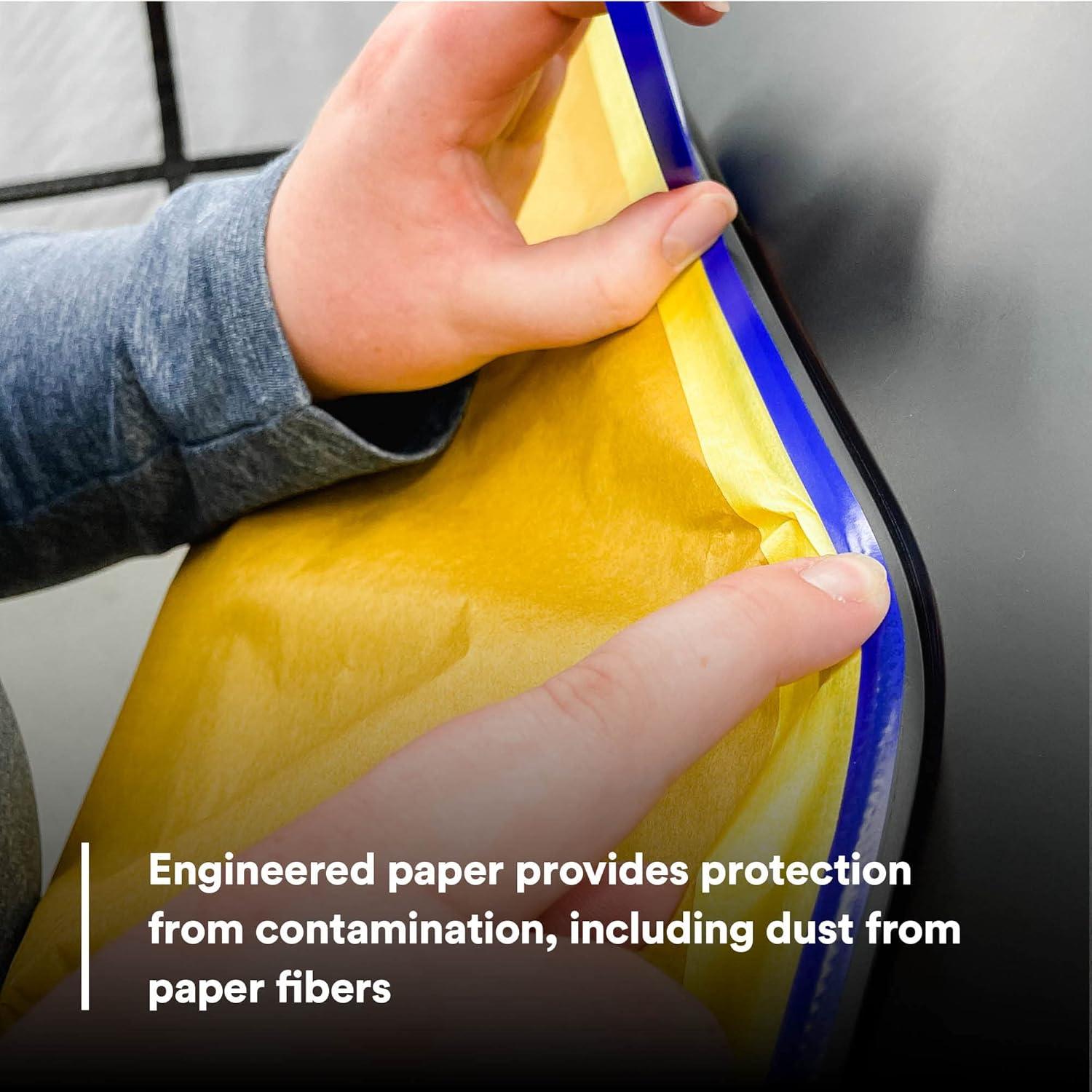 image3M Scotchblok Masking Paper 06732 Gold Color Polycoated Backing Bleed Through Resistant 12 in x 180 ft36 in x 750 ft