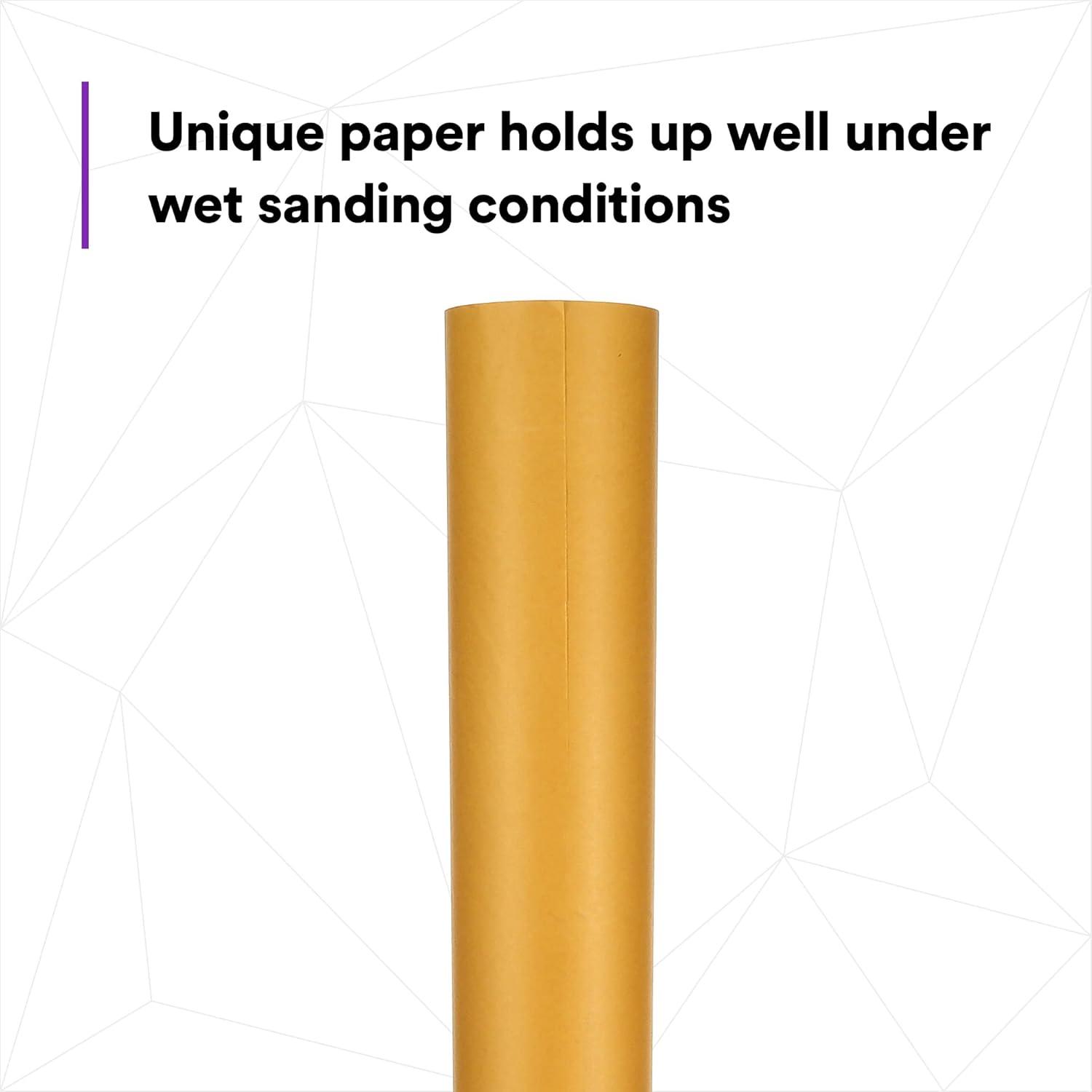 image3M Scotchblok Masking Paper 06732 Gold Color Polycoated Backing Bleed Through Resistant 12 in x 180 ft36 in x 750 ft