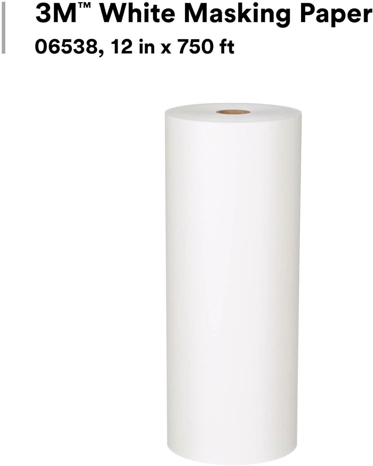 image3M White Masking Paper 06537 Heat Resistant Flexible Lint Free 6 in x 750 ft12 in x 750 ft