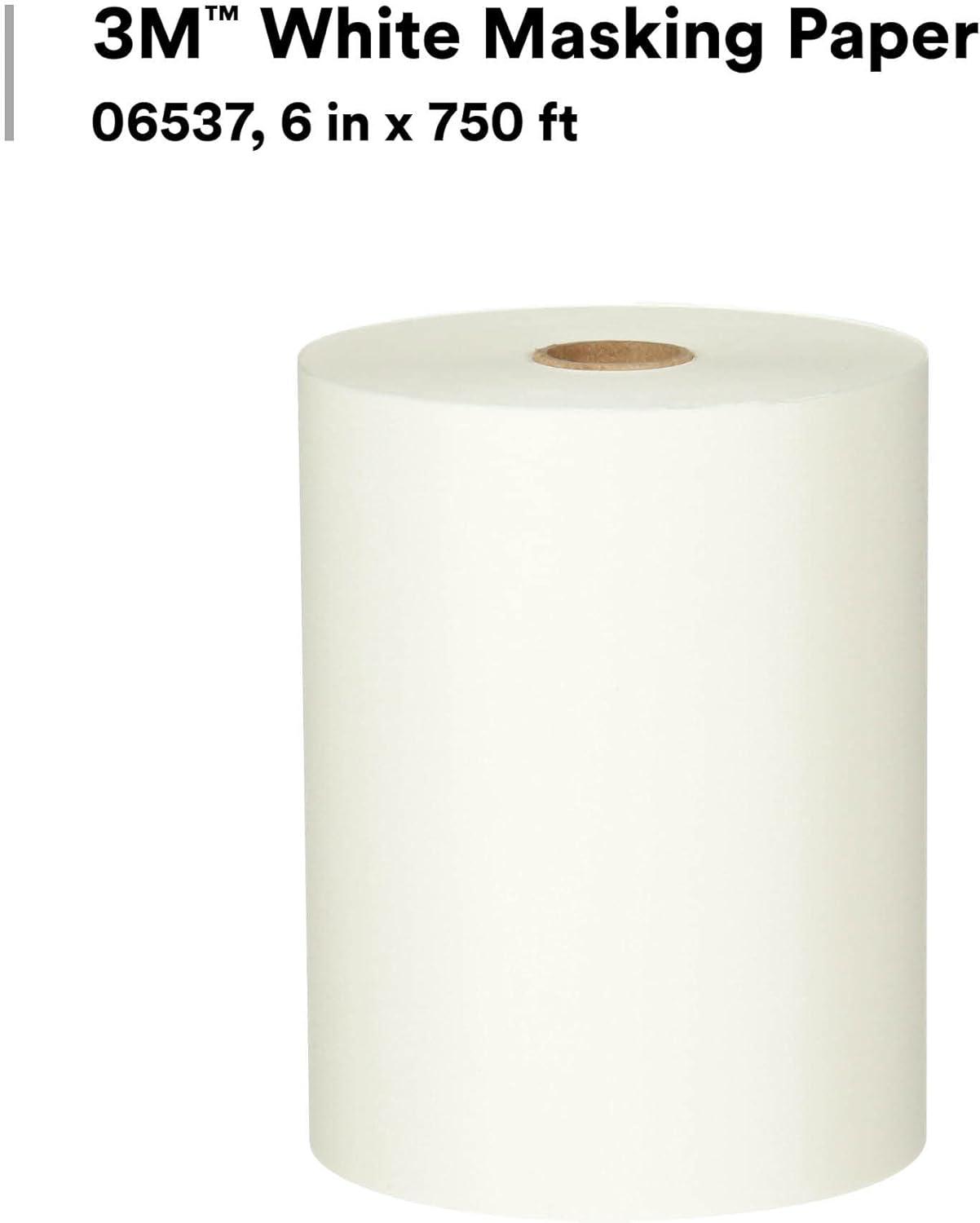 image3M White Masking Paper 06537 Heat Resistant Flexible Lint Free 6 in x 750 ft6 in x 750 ft