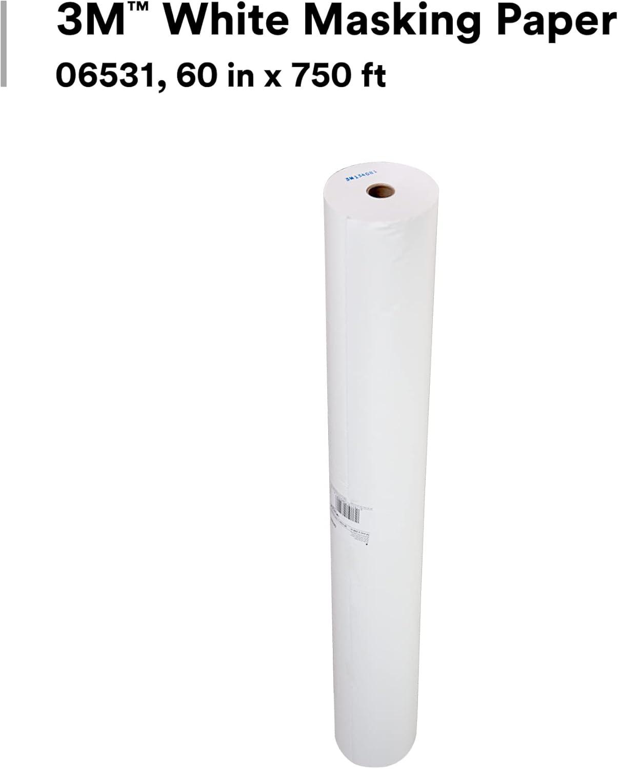 image3M White Masking Paper 06537 Heat Resistant Flexible Lint Free 6 in x 750 ft60 in x 750 ft