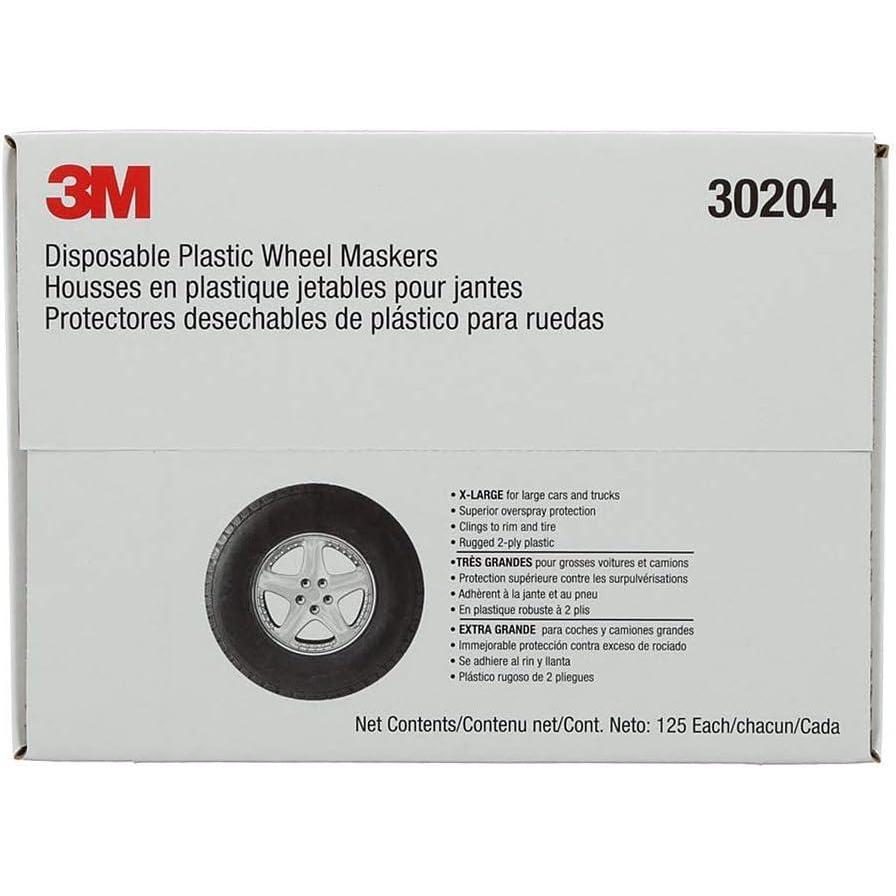 image3M Disposable Plastic Wheel Maskers 30204 XLarge 125 per box 1 box per case1 Count Pack of 1