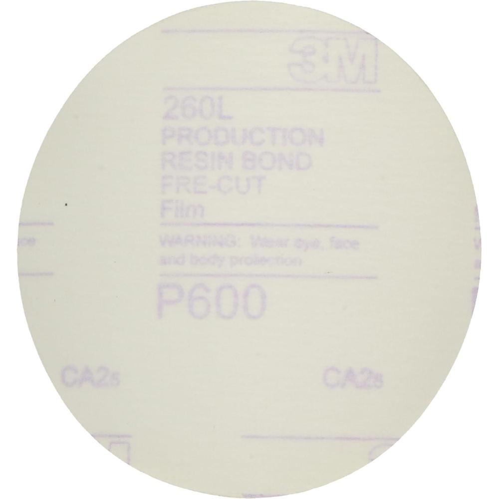 image3M Hookit Finishing Film Abrasive Disc 00971 6 in 600 Grade 100 Pack Clear Coat Sanding Paint Finishing Defect Removal Tear Resistant5