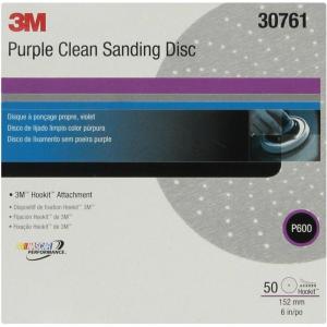 image3M Cubitron II Hookit Purple Clean Sanding Abrasive Disc 31486 6 in 600 Grade Pack of 50 Discs Virtually DustFree High Performance Long Lasting MultiHole Pattern for Automotive Sanding1