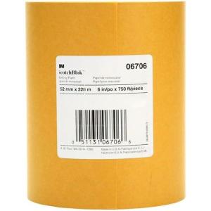 image3M Scotchblok Masking Paper 06732 Gold Color Polycoated Backing Bleed Through Resistant 12 in x 180 ft6 in x 750 ft