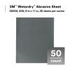 image:image3M Wetordry Abrasive Sheet 434Q 02621 1000 Grit 5 12 in x 9 in Pack of 50 Heavy Duty Sandpaper Sheets for Auto Sanding Metal Sanding Finishing Paint Prep9 in x 11 in