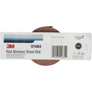 image:image3M Stikit Red Abrasive Sheet Roll 01684 No Hole 234 in x 25 yd 220 Grade Automotive Sanding Roll Sandpaper for Coating Removal Body Repair Auto Sanding