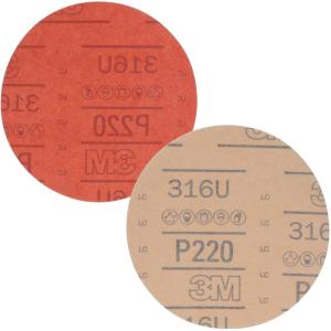 image:image3M Hookit Red Abrasive Sanding Discs 01221 No Hole 6 in 220 Grade Pack of 50 Discs for Auto Sanding Primer Sanding ECoat SandingDiameter 6