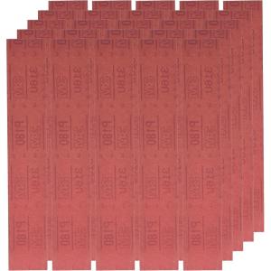 image:image3M Hookit Red Abrasive Sheet 01178 220 Grade 234 in x 16 12 in 25 Sheets for Auto SandingP180