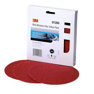 image:image3M Stikit Red Abrasive PSA Disc 01260 6 in P80 Pack of 25 Discs for Auto Sanding Primer Sanding Rough Feather Edging6